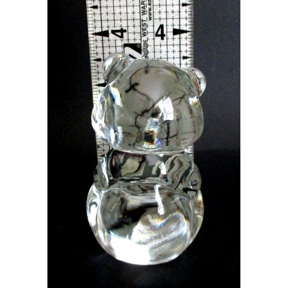 Vintage Fenton Art Glass Crystal Bear Figurine Purple Heart February Birthstone - Picture 5 of 6